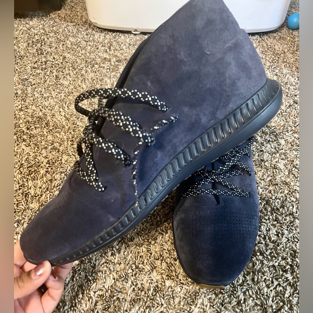 Under Armour Shoes Blue Suede Mens
